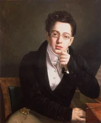 Retrato de Franz Schubert (1797-1828), compositor austríaco, 17 anos, c.1814